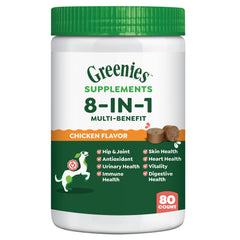 Greenies suplementos para perros 8 en 1 en botella, uso diario recomendado