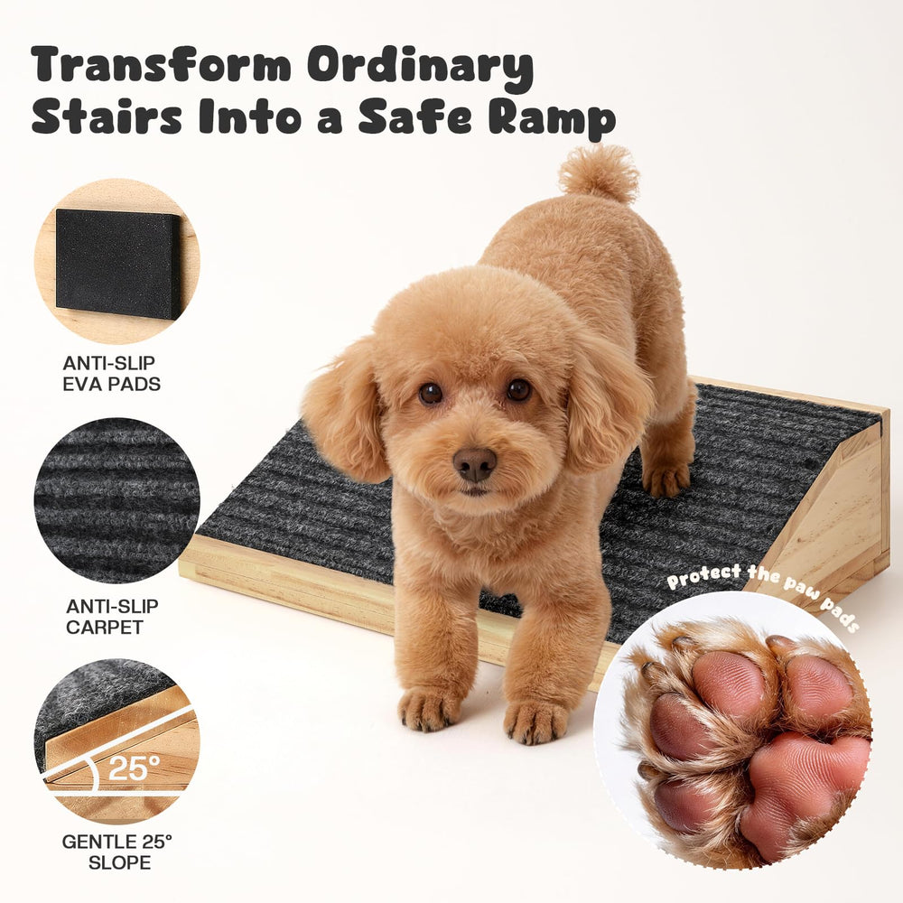 GreenPetopia rampa para perros mayores, apoyo suave para escalar.