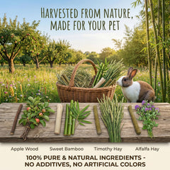 GREMBEB conejo juguete natural: entretenimiento seguro y apoyo dental suave