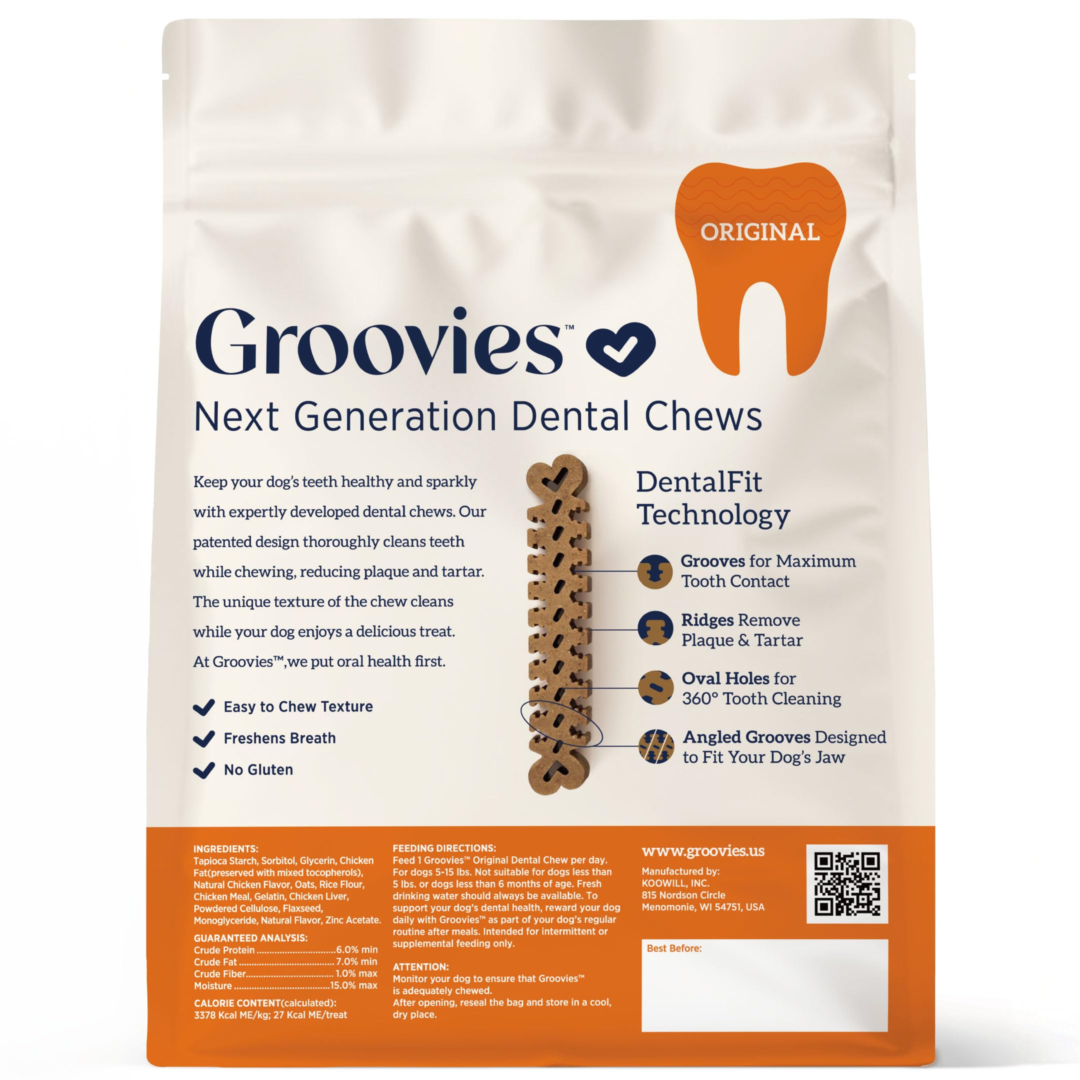 Groovies DentalFit: encaje interactivo en dientes para limpieza mecánica