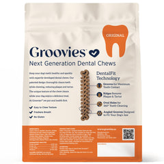 Groovies masticación ampliada para perros XL durante la rutina diaria