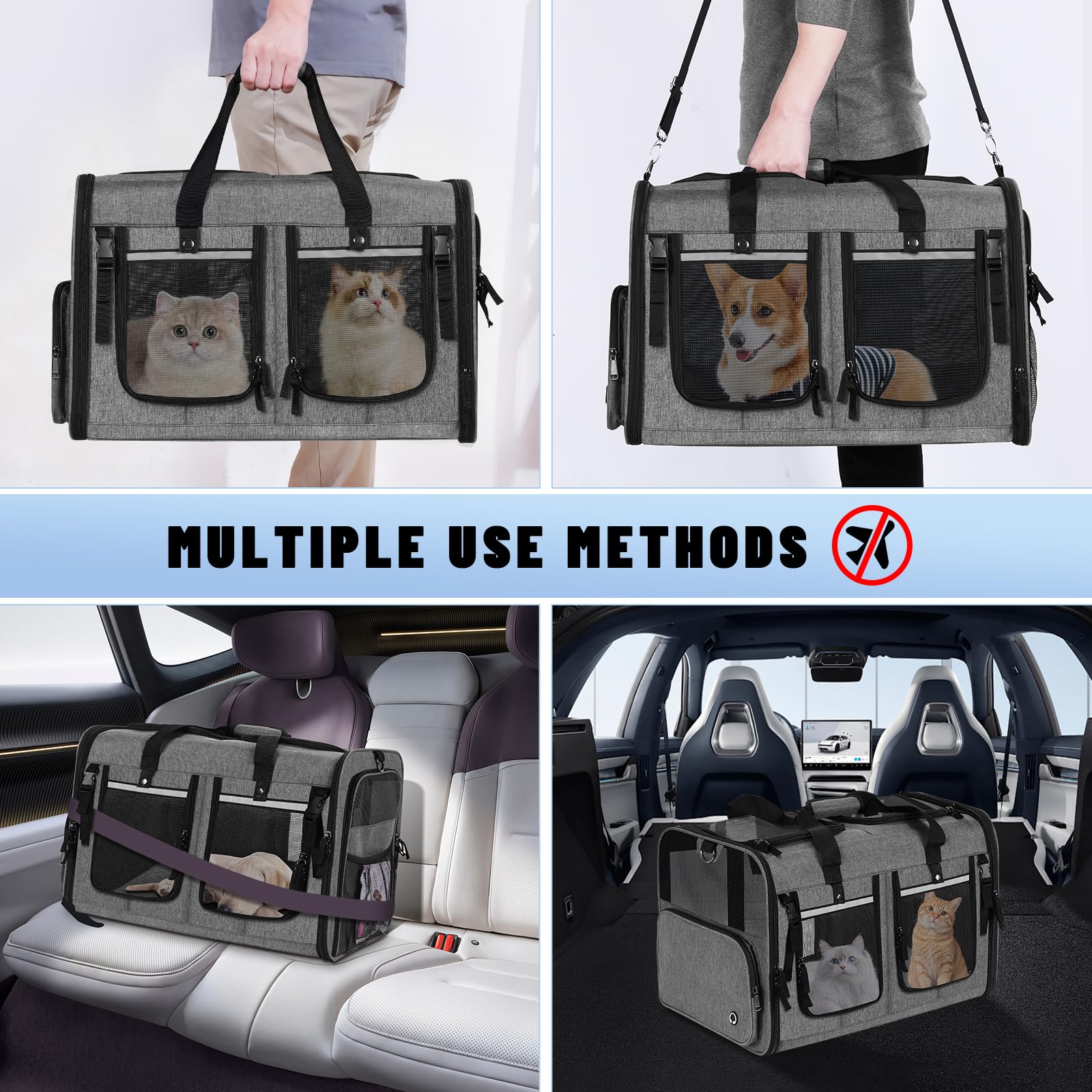 Groxkox bolsillo plano para accesorios, organización en movimiento