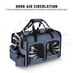 Groxkox portador de gatos dorso ergonómico y correas acolchadas.