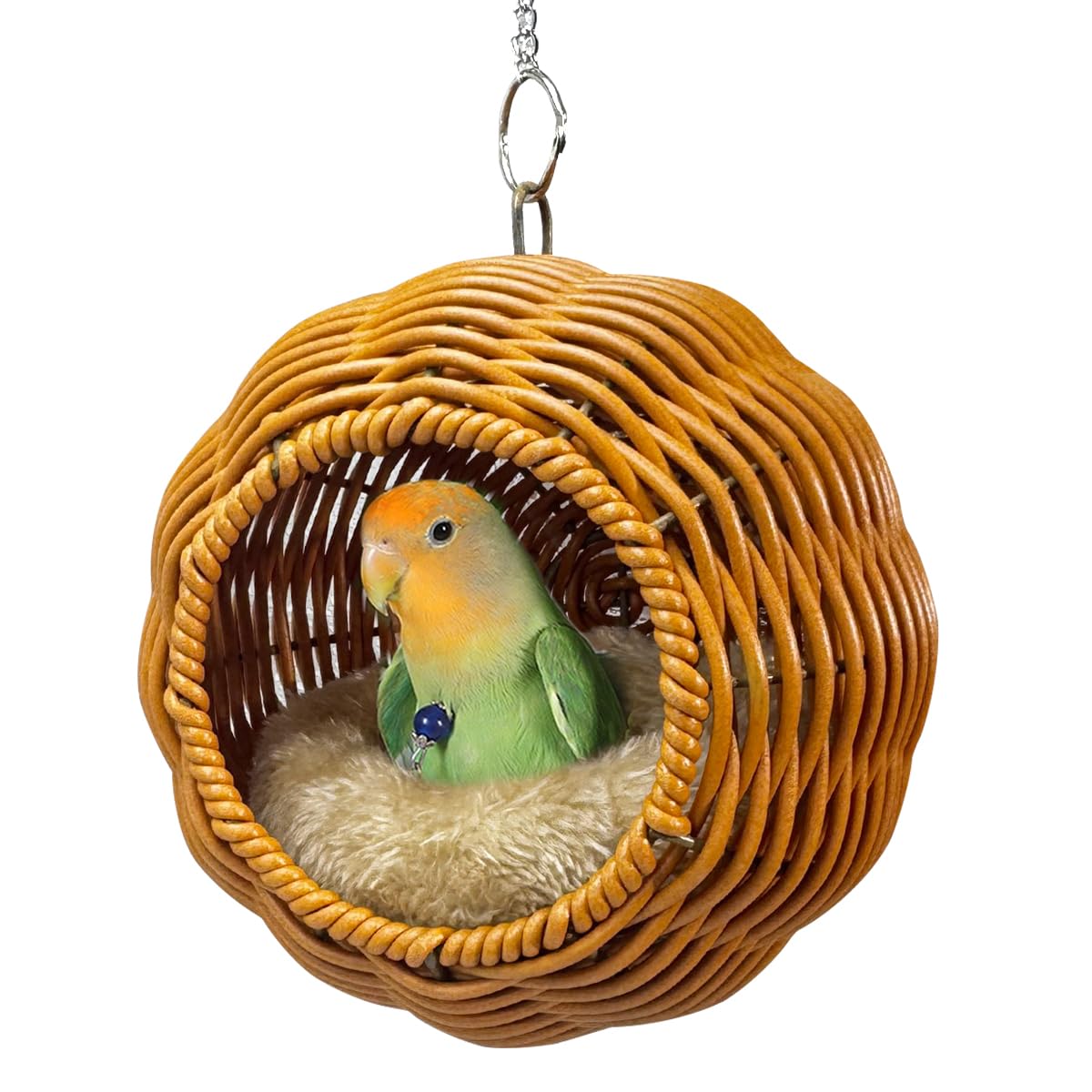 Gucvdnple nido para pajaro suspendido ofrece descanso cómodo en la jaula.
