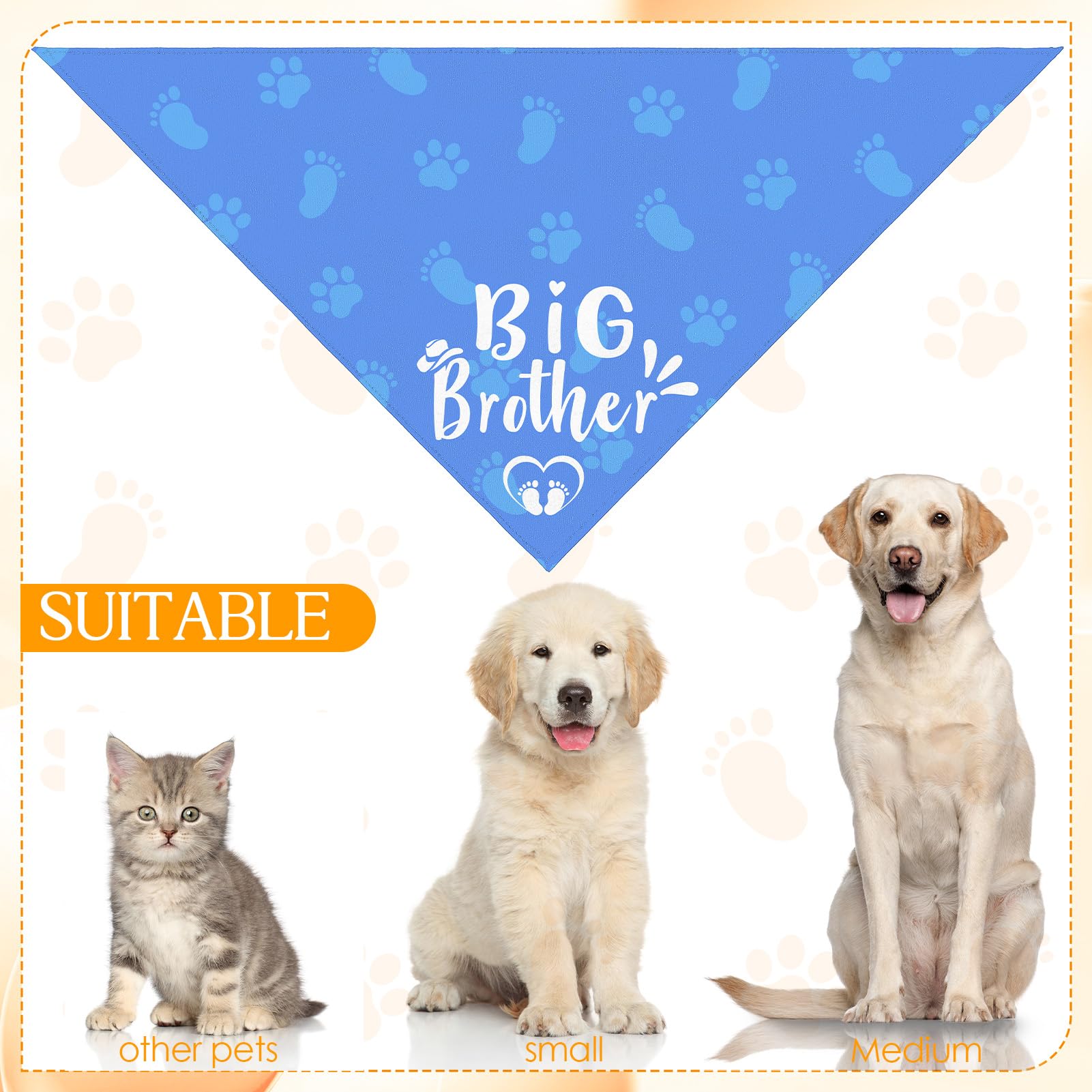 Guiqulai bandana de talla universal para perros pequeños y grandes.