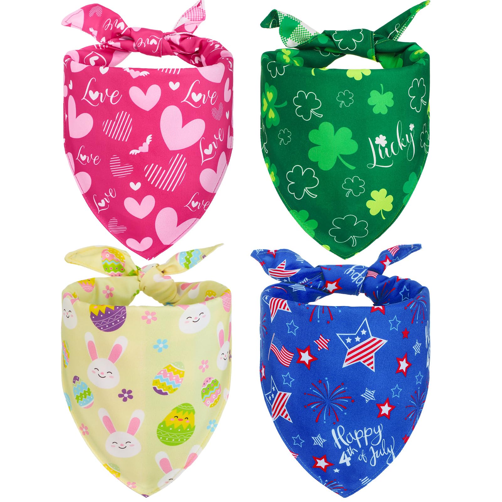Guiqulai bandanas para perro San Valentín, color festivo para fotos