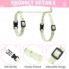 Guiqulai correa gato floral ajustable: enlace estable para salidas al aire libre.
