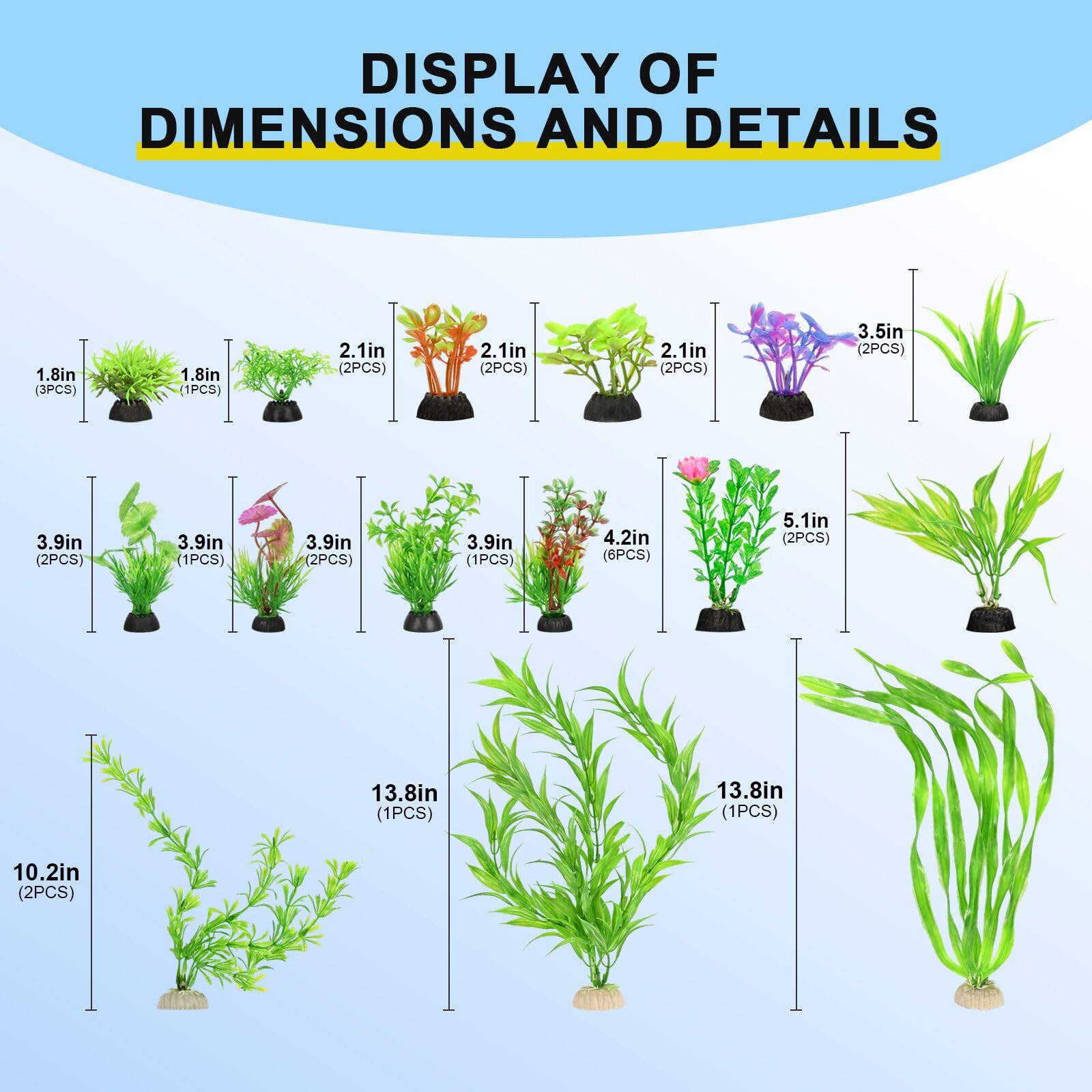 Gupawix plantas verdes para acuario, variedad visual que realza la pecera.