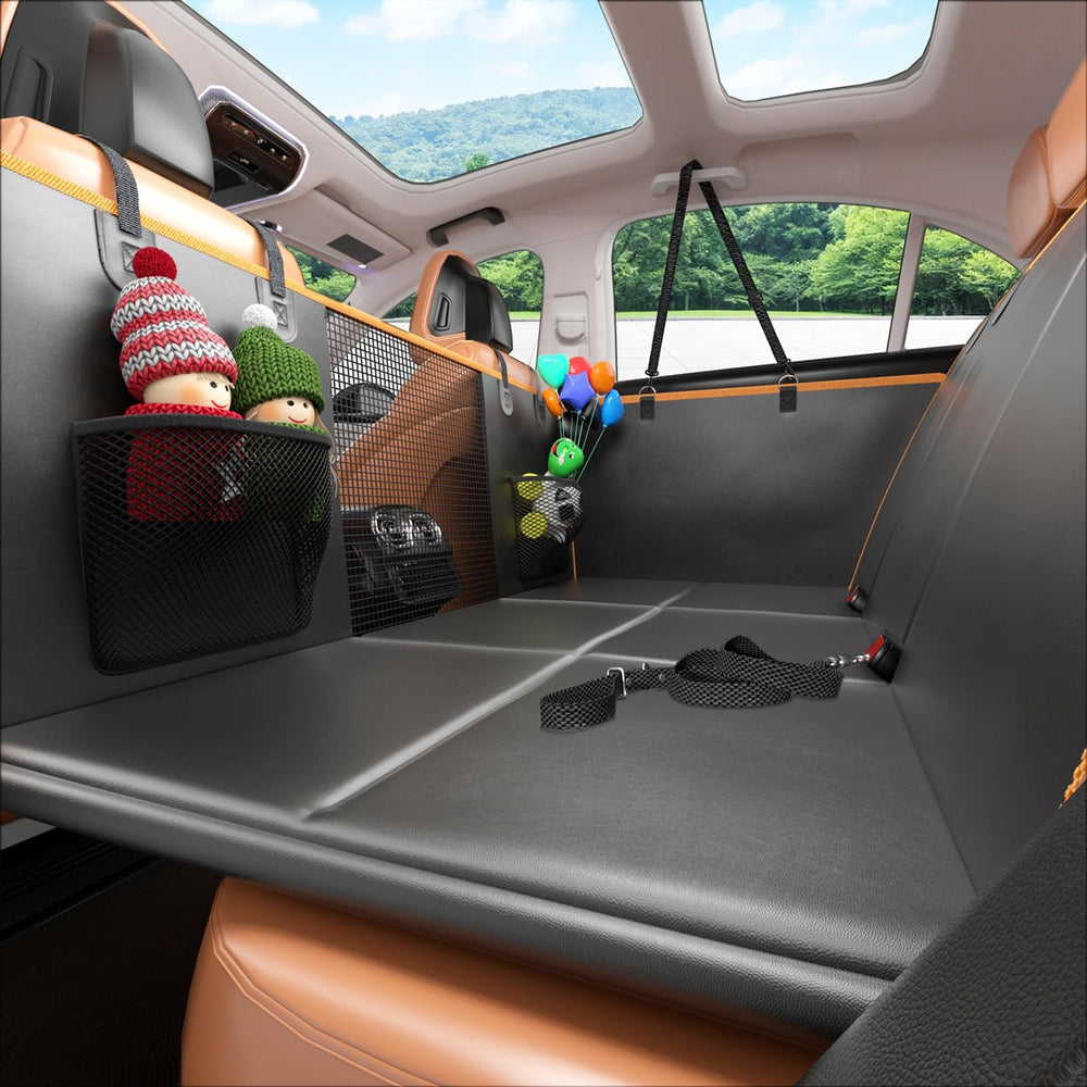 Gusil extensor de asiento trasero para perros, mayor espacio y seguridad en viajes.