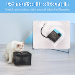 Proteccion de la bomba con filtro Guxetans para bebedero gato