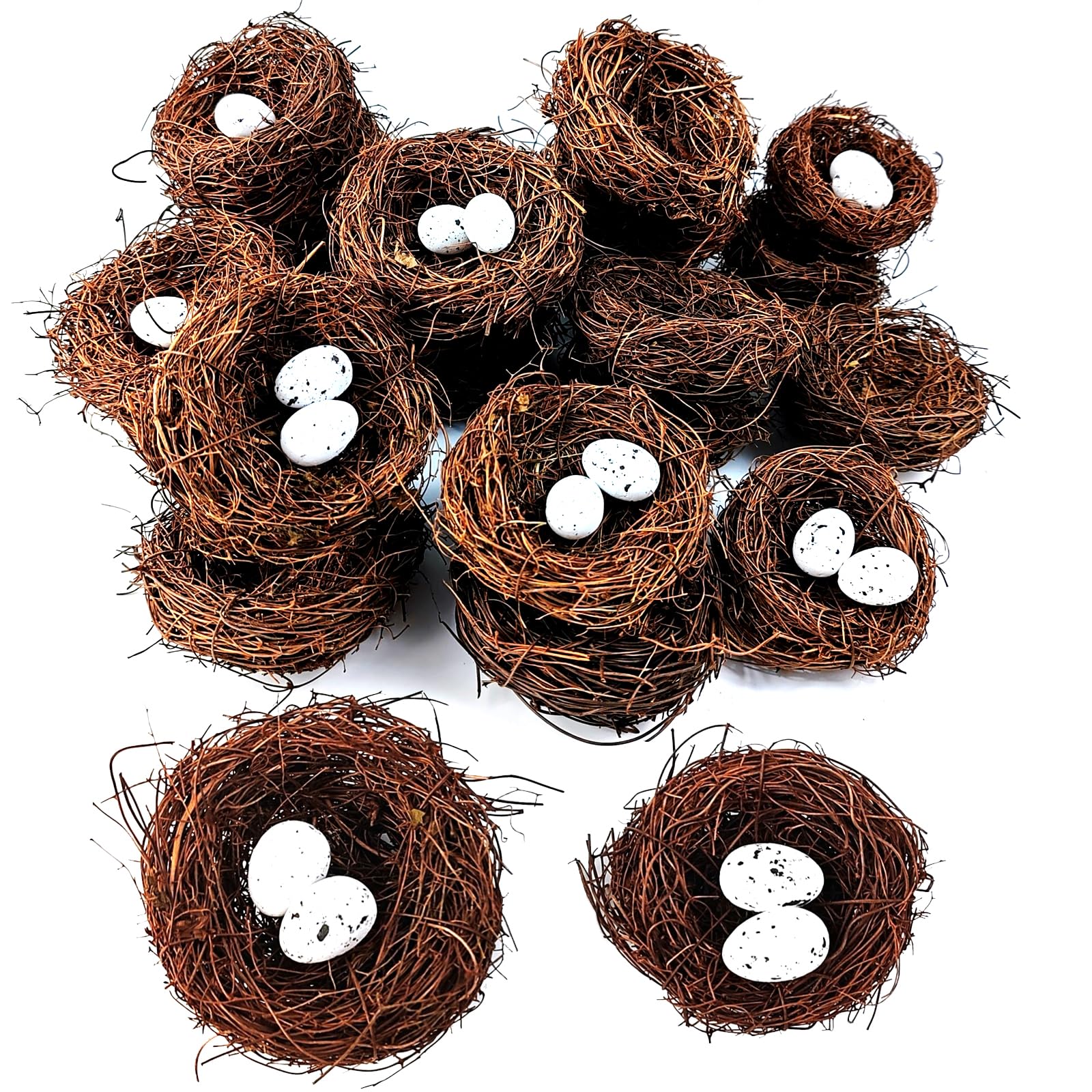 Nido de pájaros falso GXXMEI con huevos para decoración de interiores