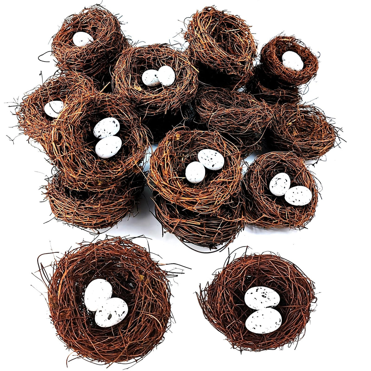 Nido de pájaros falso GXXMEI con huevos para decoración de interiores