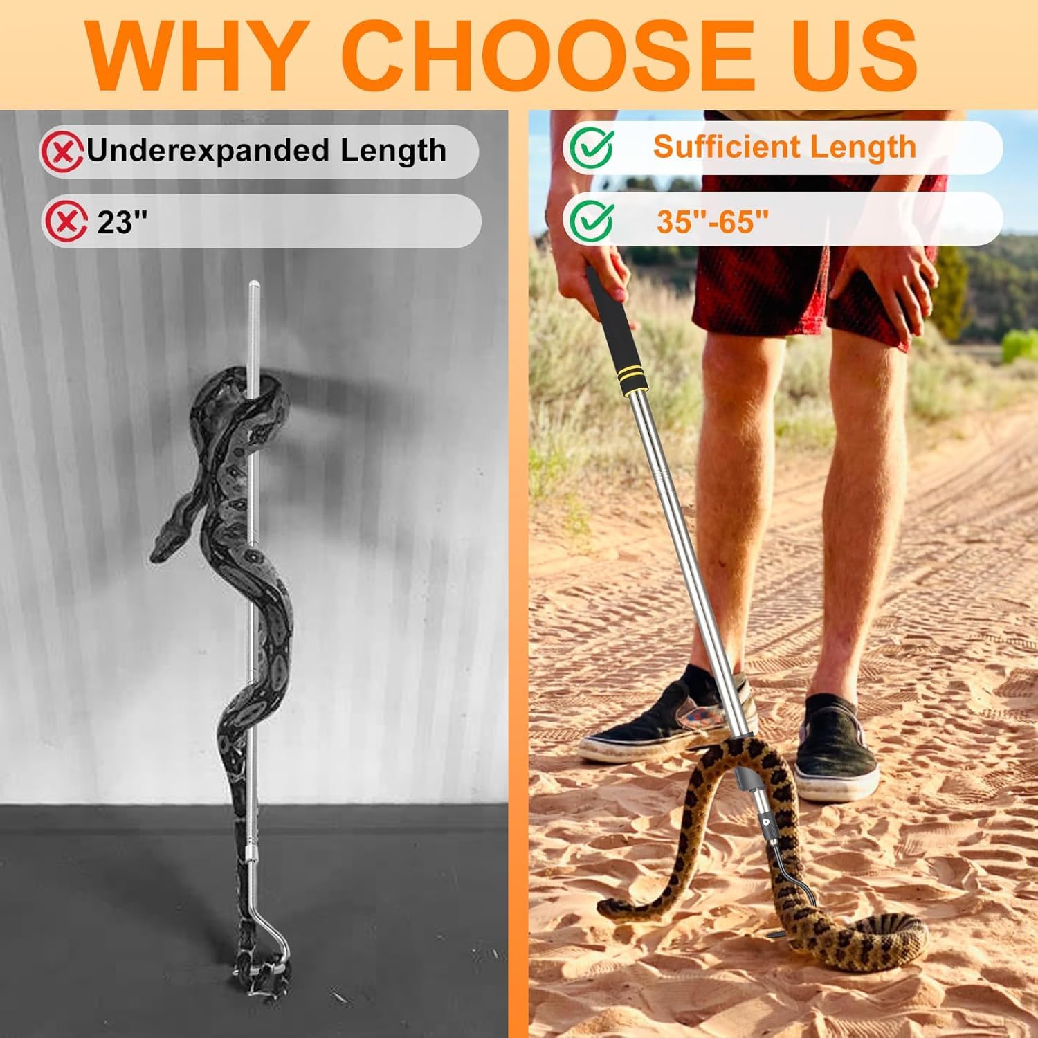 Gzlozak serpiente uso multifuncional para reptiles y objetos del suelo
