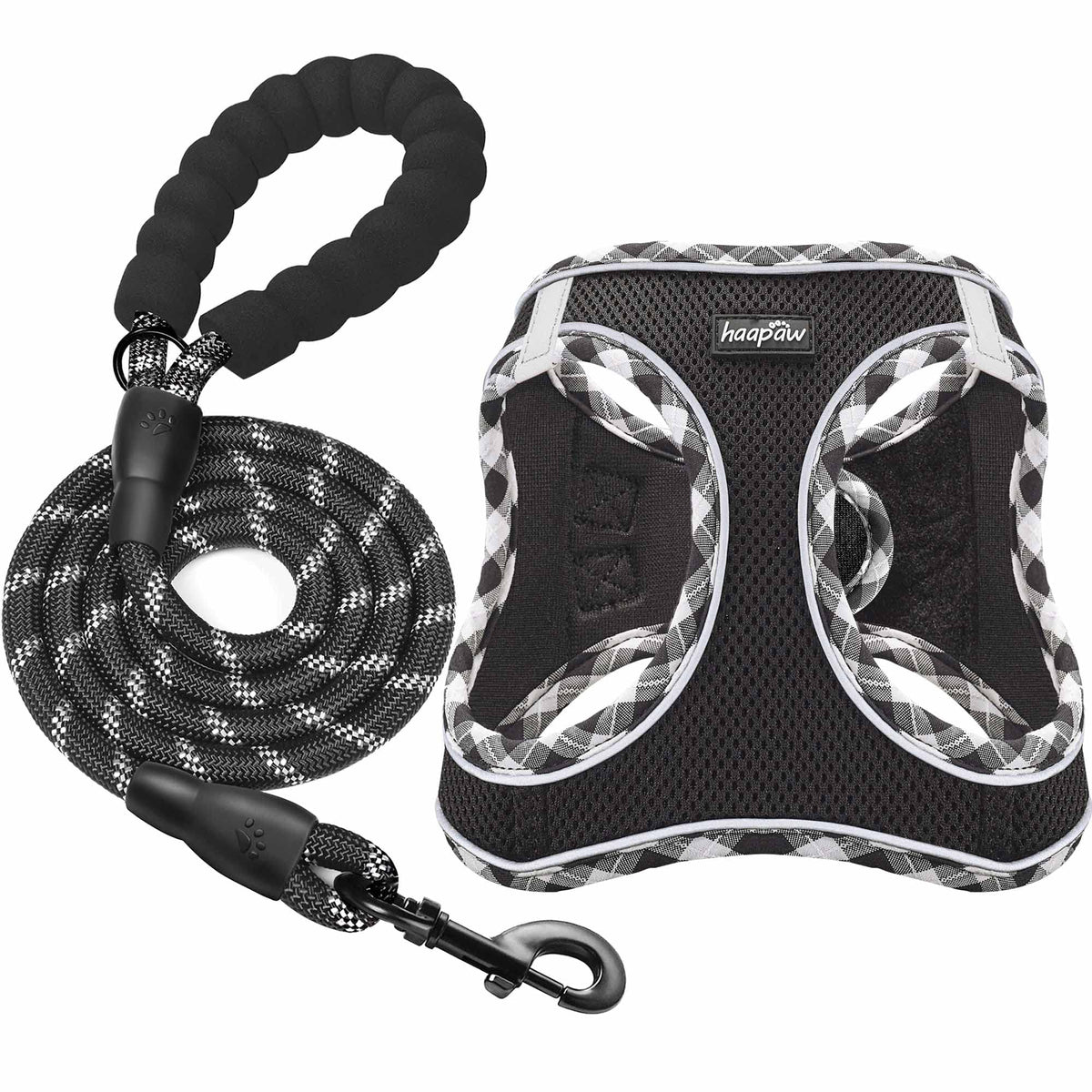 Harnais Haapaw et laisse ensemble pour balades simples et confortables.