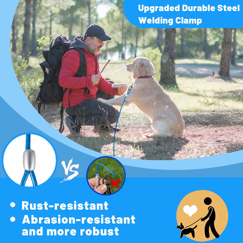 HaiYUAN cable de amarre para perro de 30 pies para uso al aire libre.