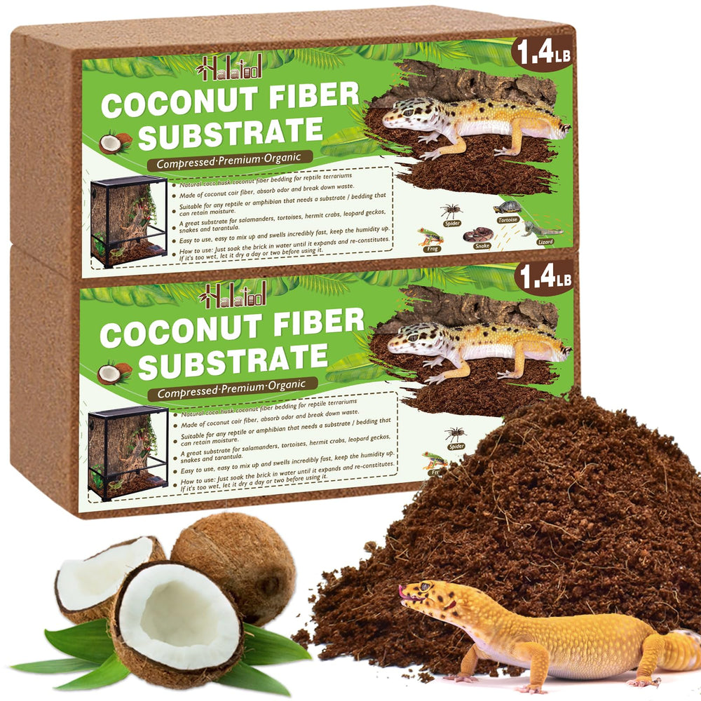 Halatool Substrat fibre coco lezard: humidité stable et terrarium sain