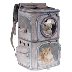 Halinfer domo-burbuja ofrece visibilidad amplia para dos mascotas durante el viaje.