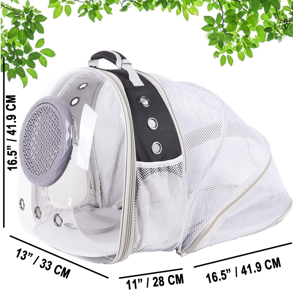 Halinfer domo burbuja transparente con ventilación óptima para mascota y acompañante