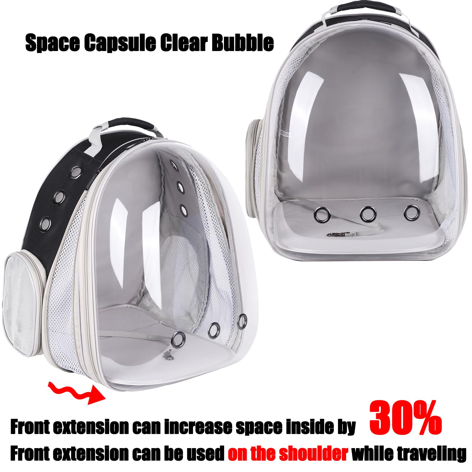halinfer mochila-gato-ventana-capsula-transparente facilita observar tu mascota