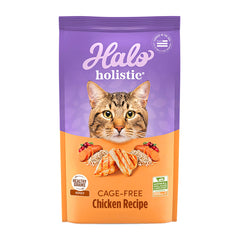 Halo Holístico con pollo entero, croquetas crujientes para gatos adultos