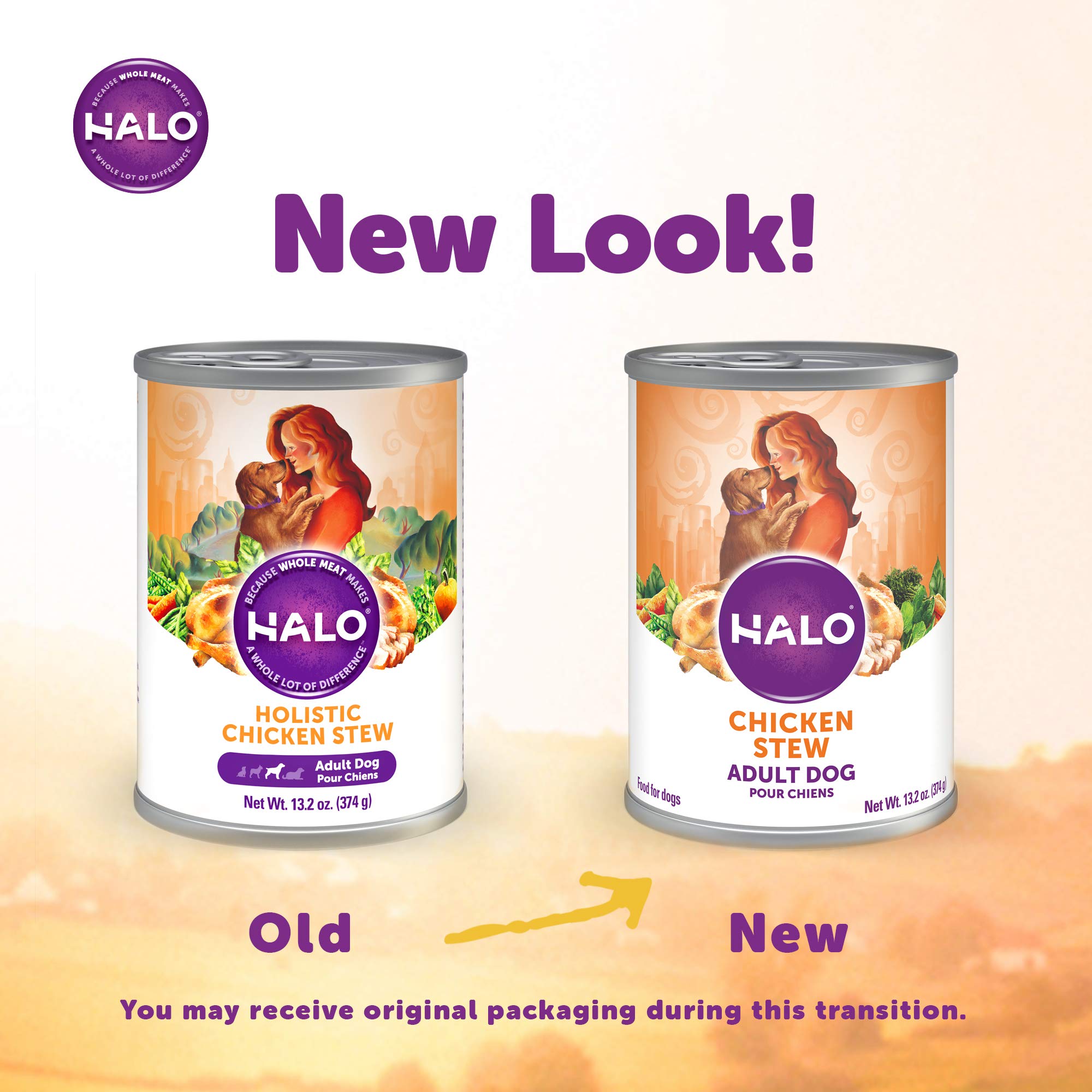 Halo Healthy Grains textura suave tipo paté con trocitos de verduras.