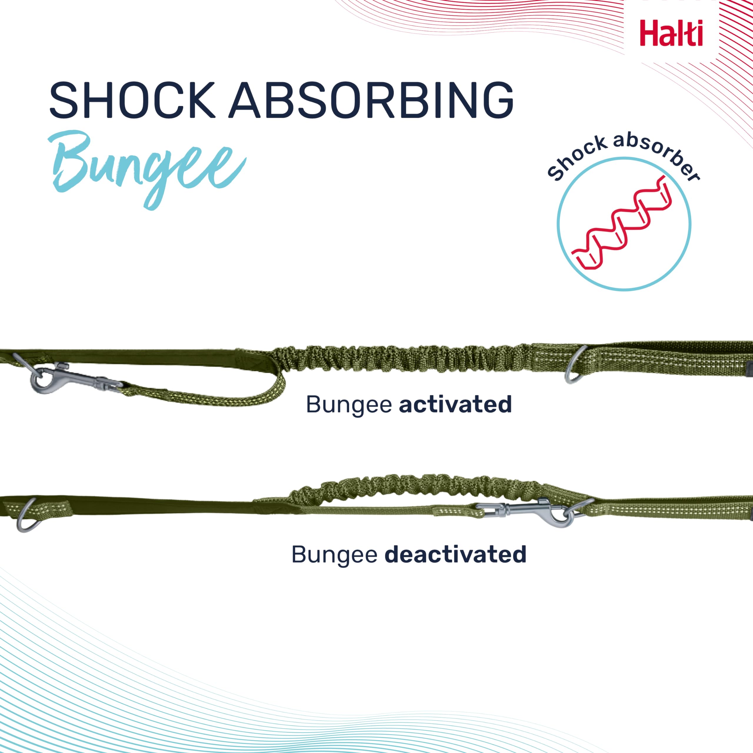 Halti Anatomy: mango de neopreno para agarre cómodo en caminatas.