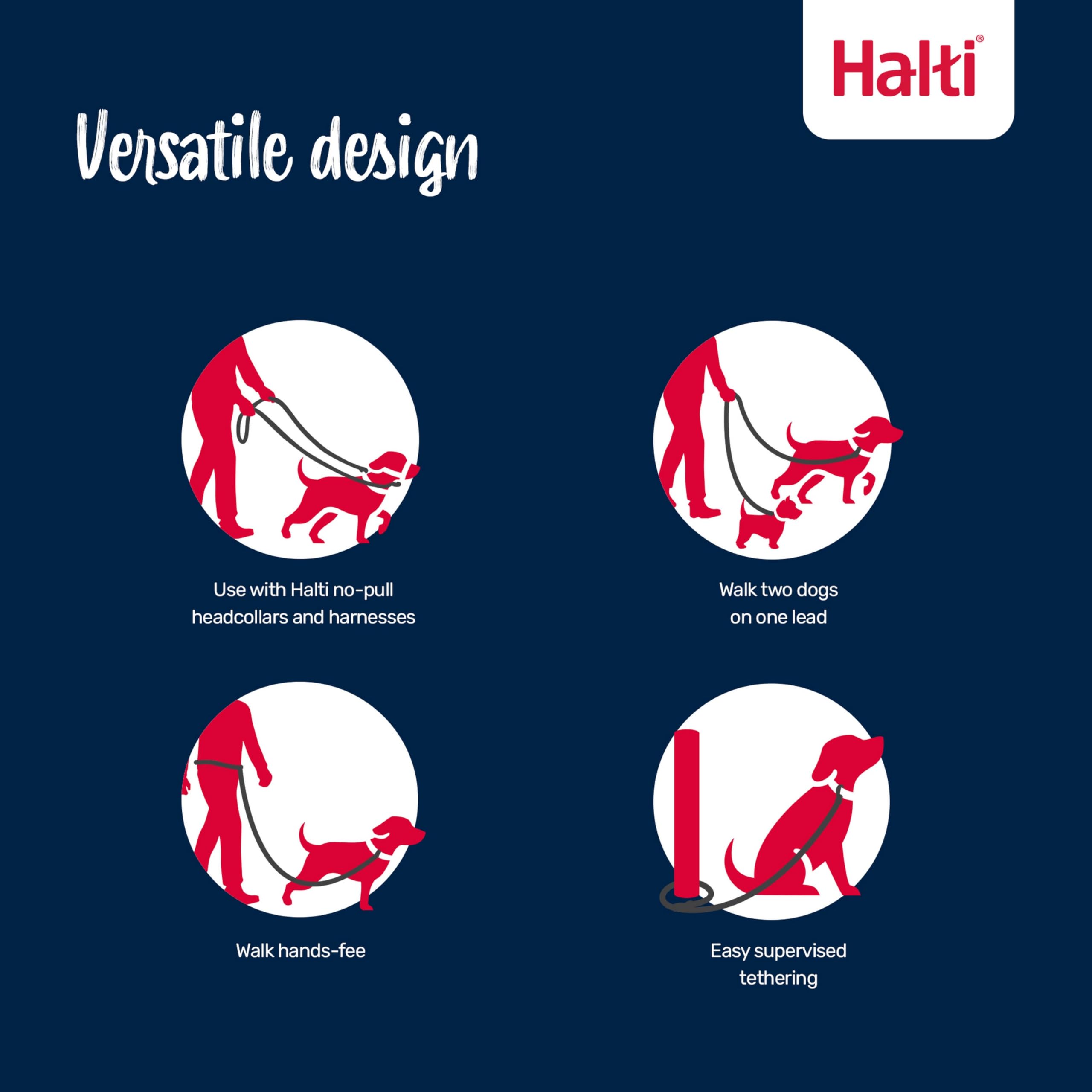 Correa Halti de entrenamiento con longitudes ajustables para distintas situaciones.