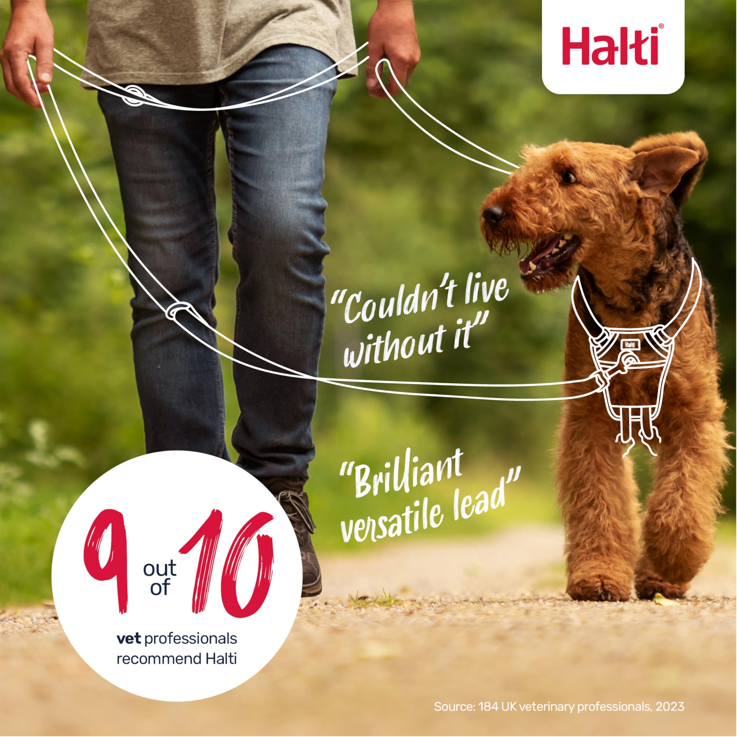 Halti Training Leash: compatible con arnés para evitar tirones durante la caminata.