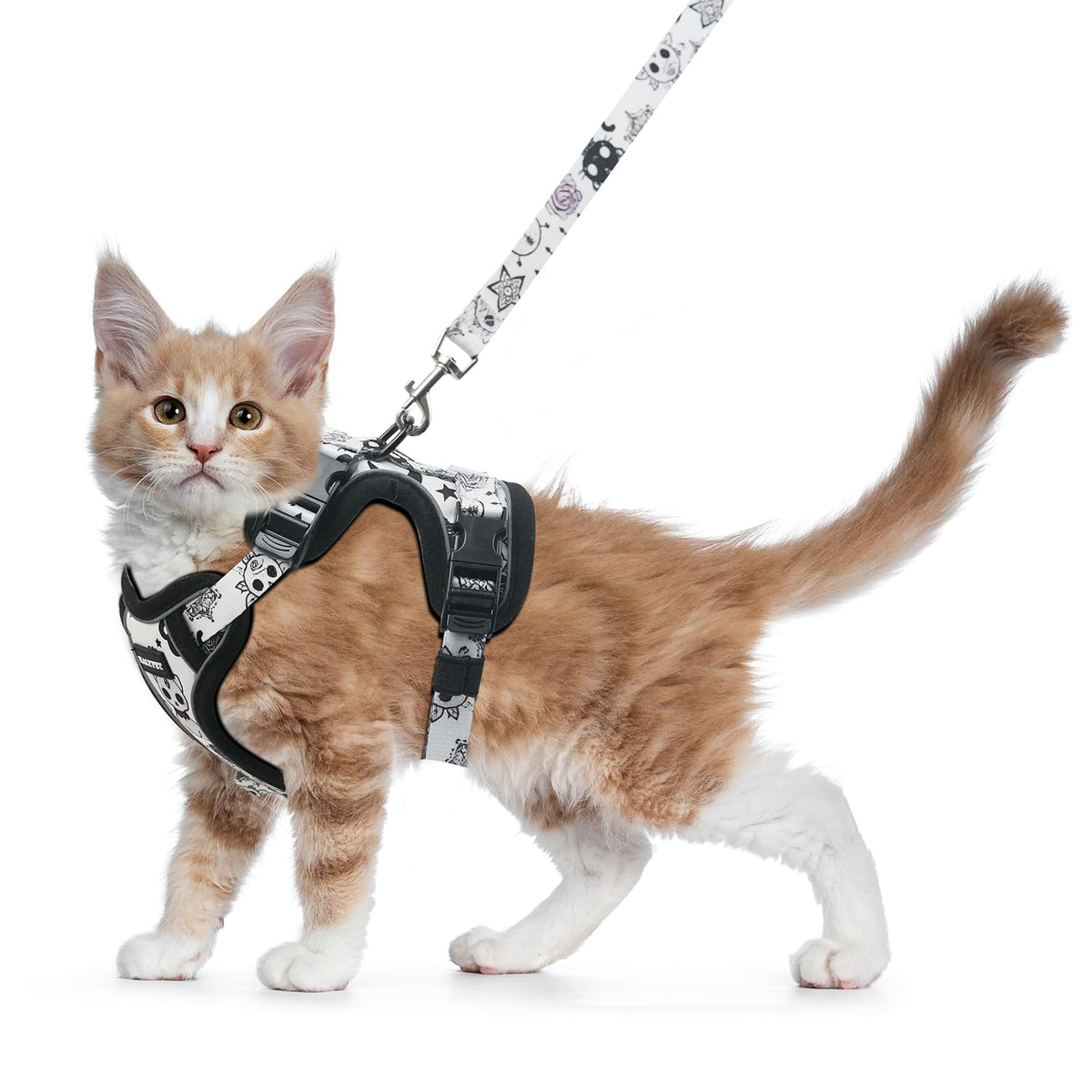 Arnés Halypet de malla transpirable para paseos cómodos de gatos.