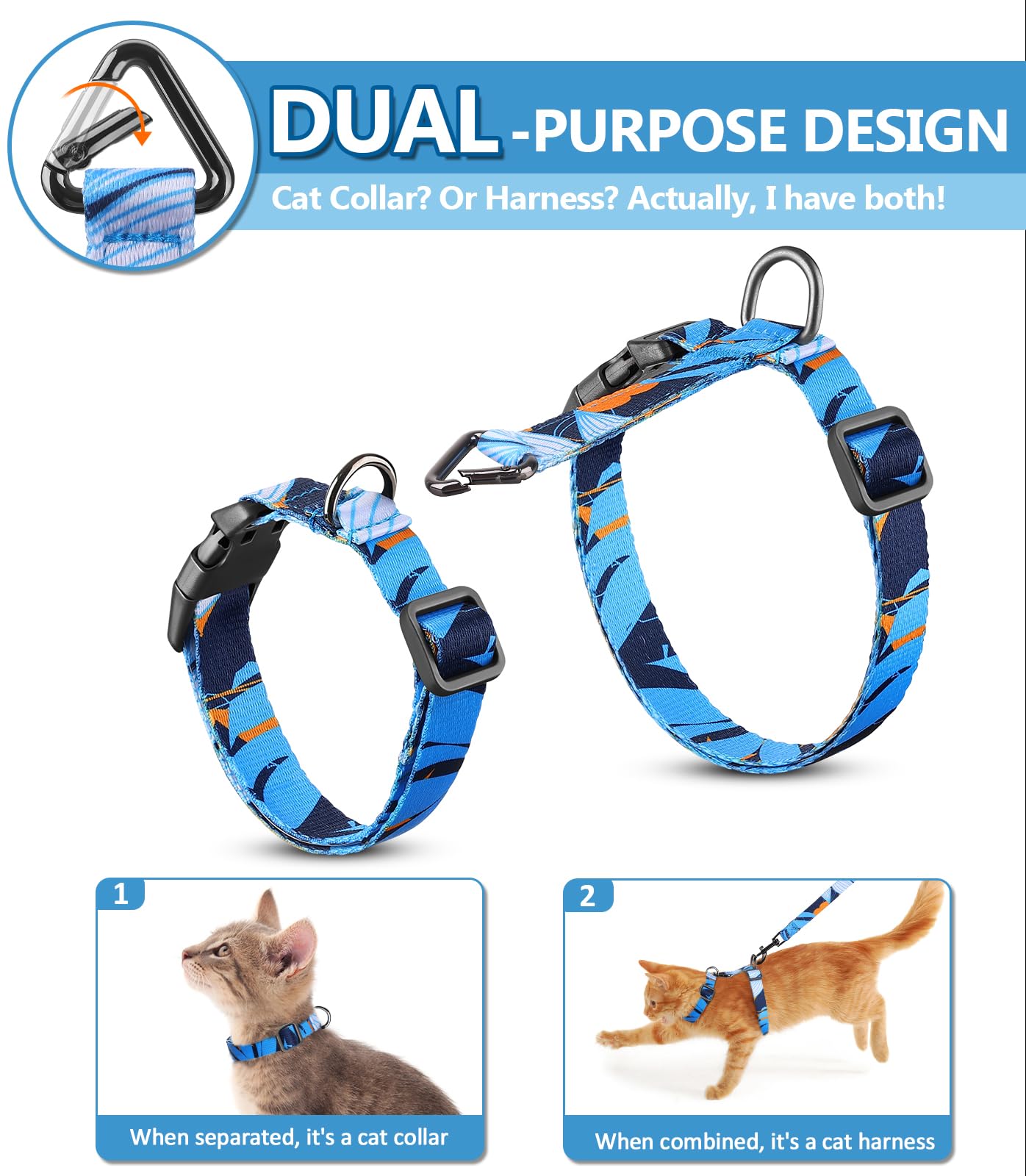 Correa Halypet H300 Pro segura para salidas al exterior de gatos.