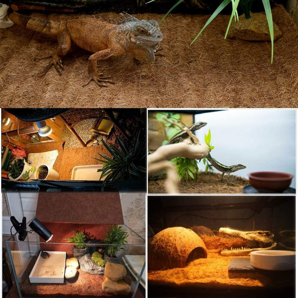 Alfombra Hamiledyi de coco para terrario, fácil de limpiar y controla olores.