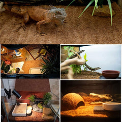 Alfombra Hamiledyi de coco para terrario, fácil de limpiar y controla olores.