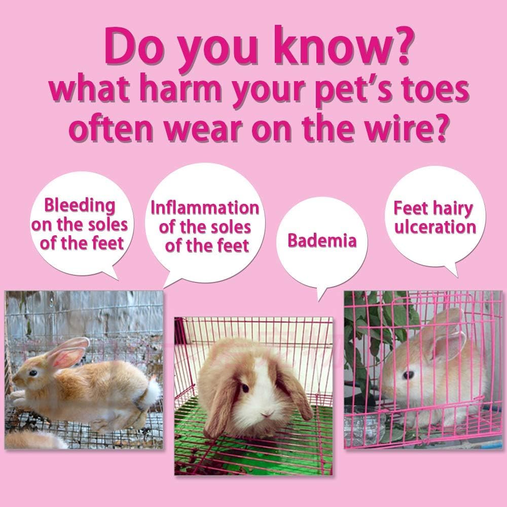 Hamiledyi almohadilla para jaula de conejo blanca protege patas y mantiene higiene.