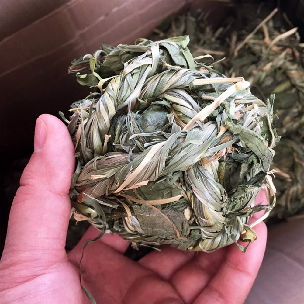 Bola de masticación Hamiledyi de heno de timoteo para cobayas, entretenimiento seguro.