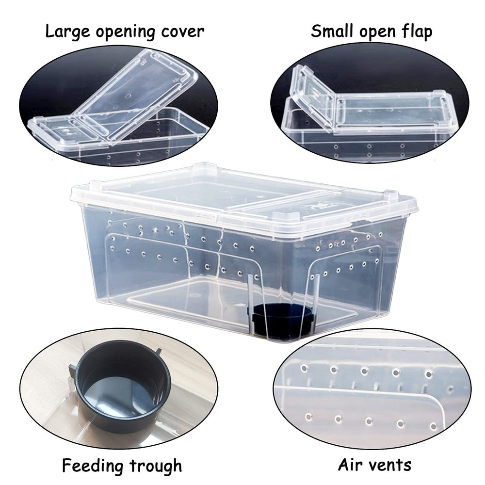 Hamiledyi caja para reptiles con vista de 360 grados para observar movimiento.