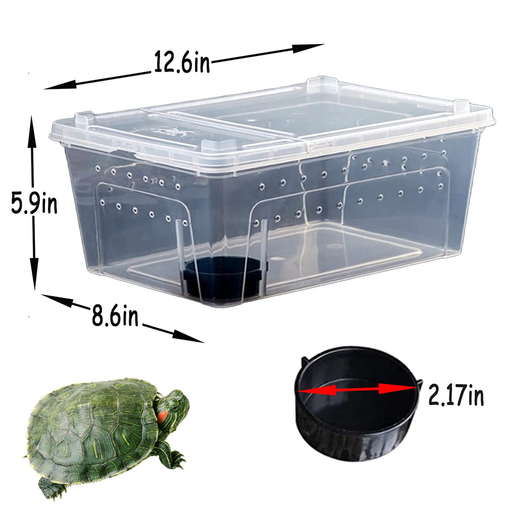 Hamiledyi caja para reptiles resistente y transparente para cría segura.