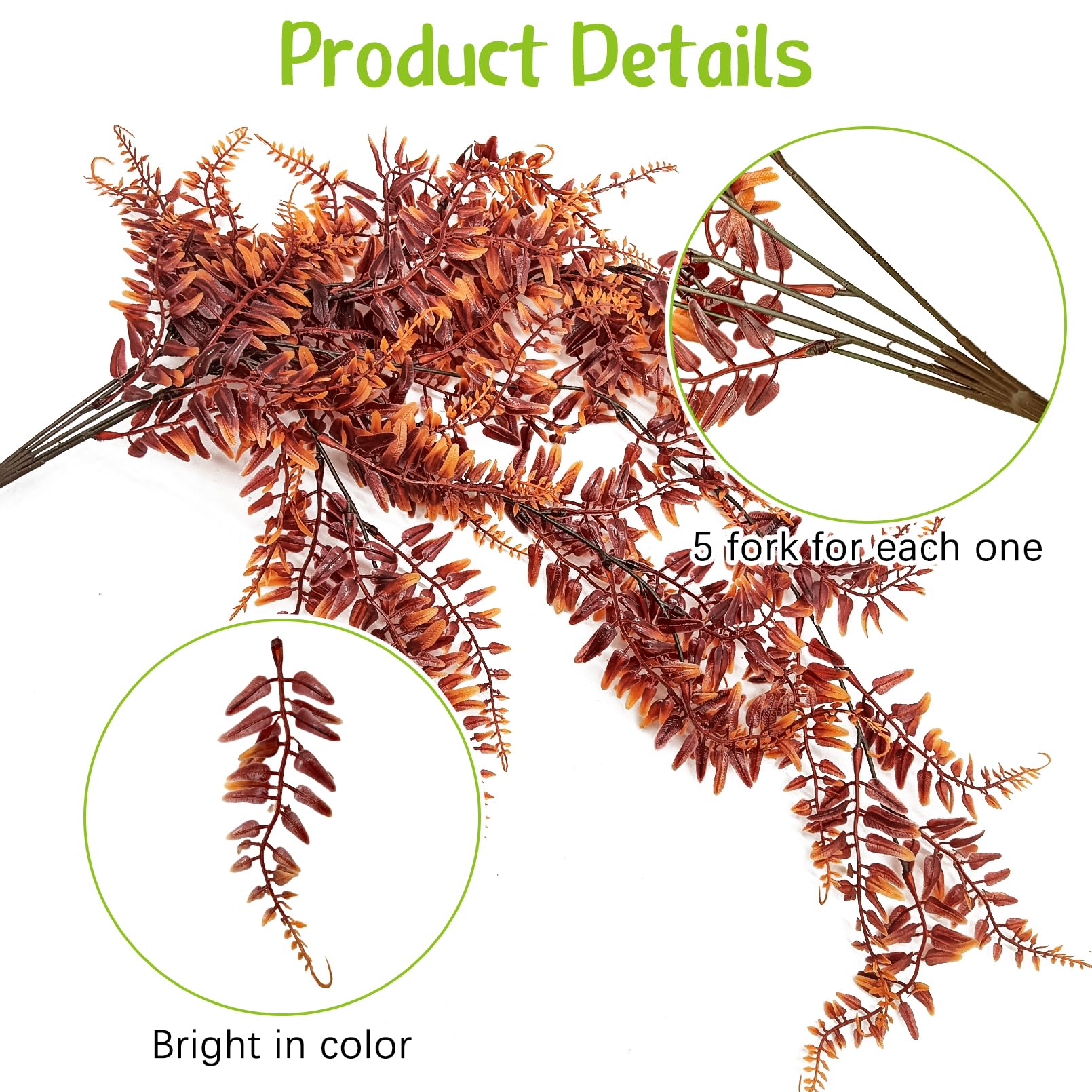Pieza de 76 cm, plantas colgantes para crear espacio tridimensional.