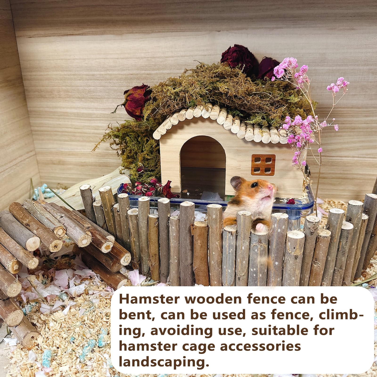Hamiledyi escalera flexible para hámster, facilita subir y moverse.