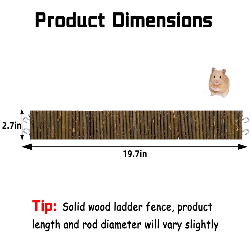 Hamiledyi puente de madera flexible para hámster, se adapta a superficies y espacios