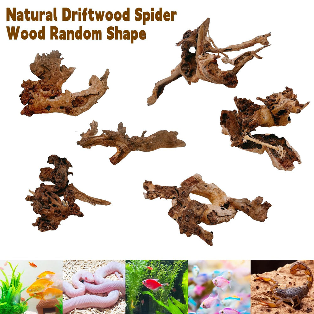 Hamiledyi tronco natural resistente para acuario o terrario, duradero y estable.