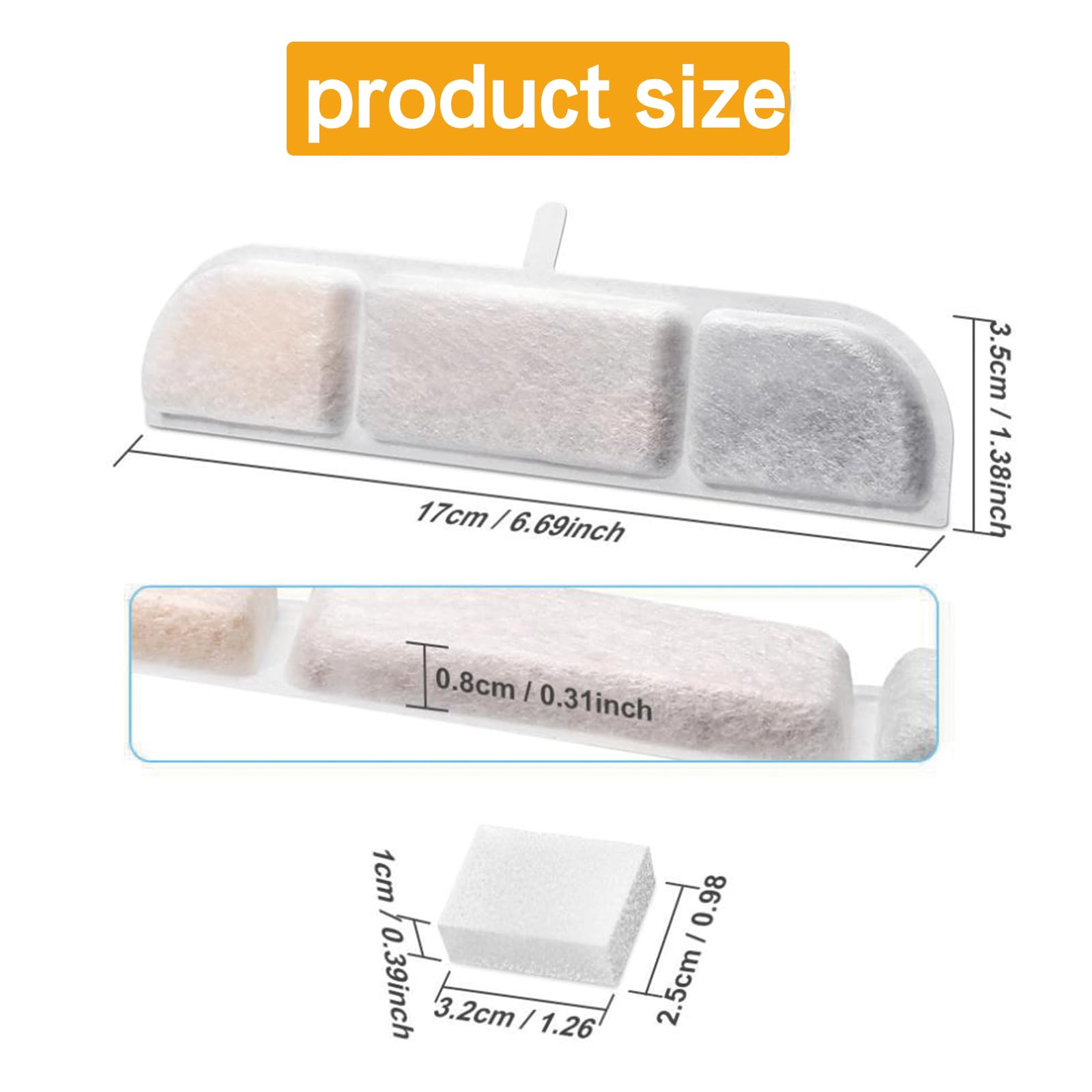 Haodlay DPWFP6 prefiltro esponja: elimina pelos y partículas, mejor higiene de la fuente.