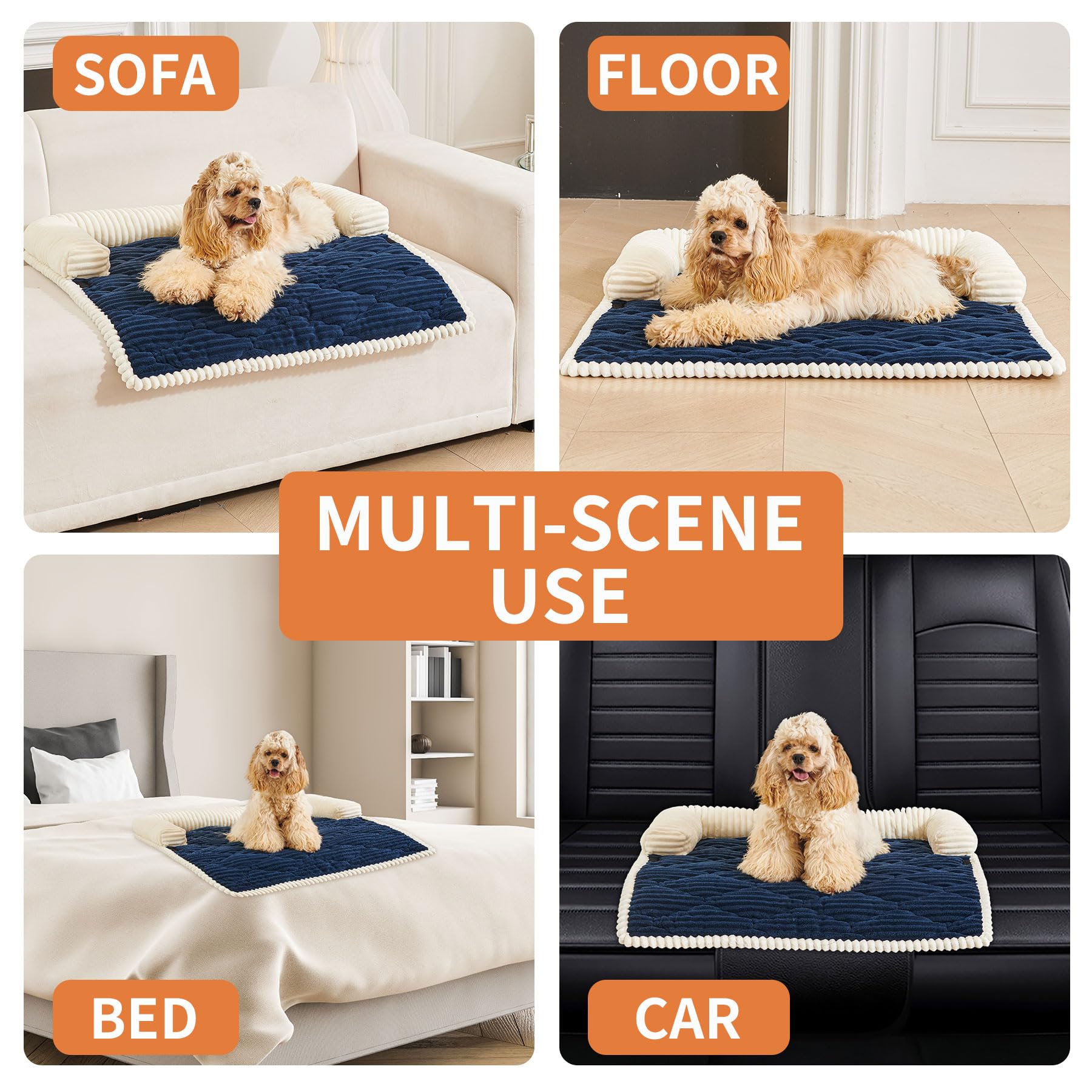 HAOMAIJIA cama-perro adaptable para casa, coche y jaula.