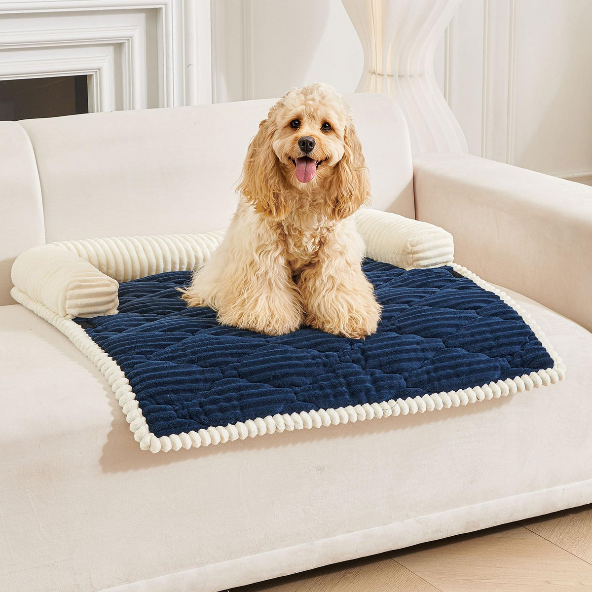 HAOMAIJIA cama-perro grande sobre sofá con base antideslizante para evitar deslizamientos.