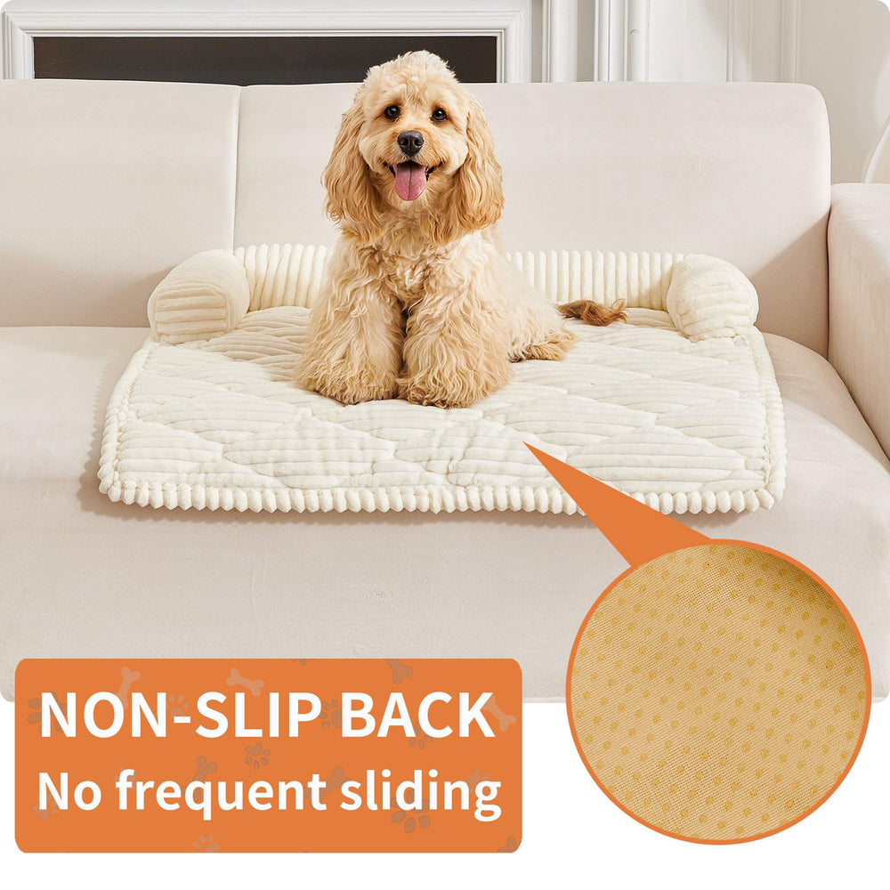 Cama para perro grande HAOMAIJIA de terciopelo, ofrece tacto suave y confort duradero.