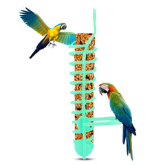 Haosie portamijo para loros, colgante verde, práctico para alimentar aves en jaula
