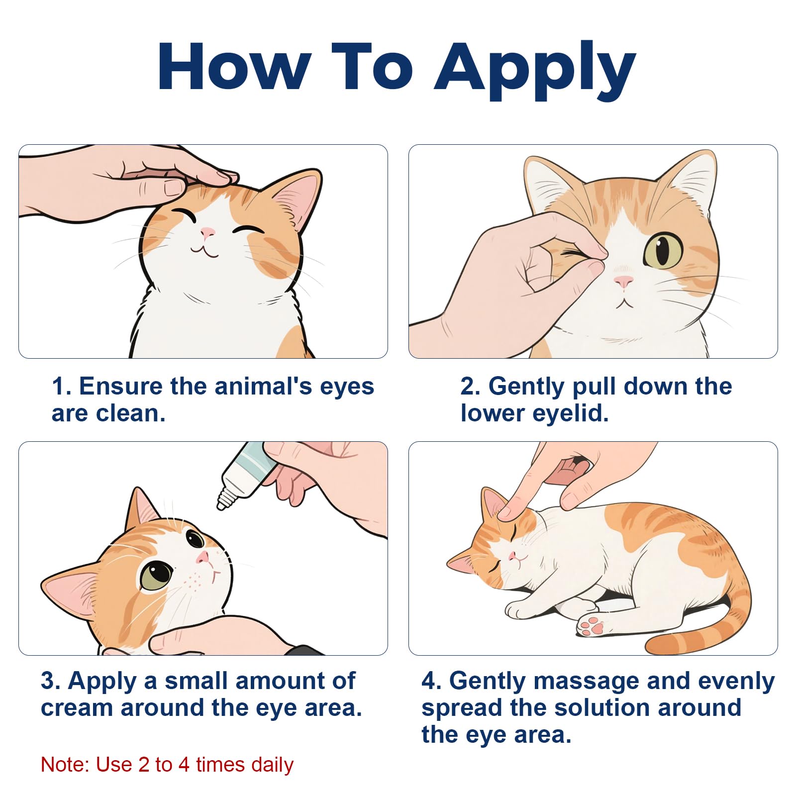 HAOYUSTORE aplicación con dedos para ojos de mascotas, uso diario cómodo y rápido.