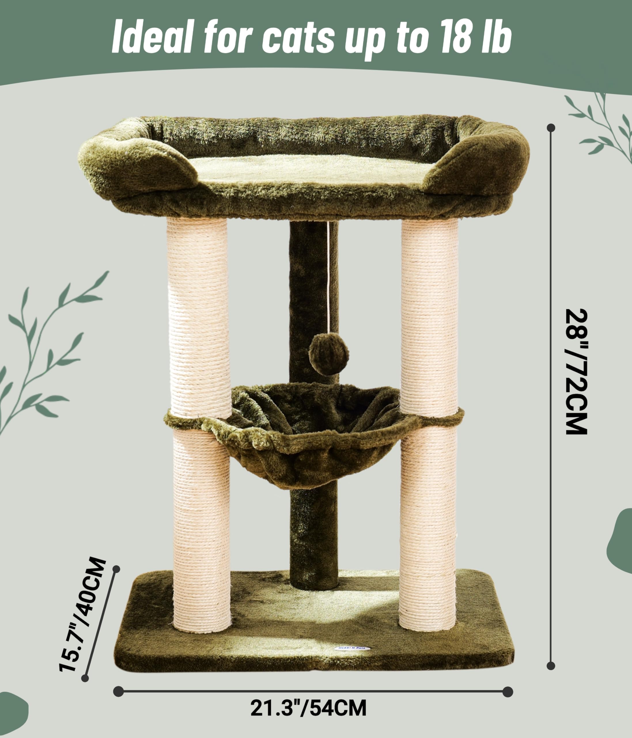 Happi N Pets postes de sisal resistentes para rascar y proteger muebles.