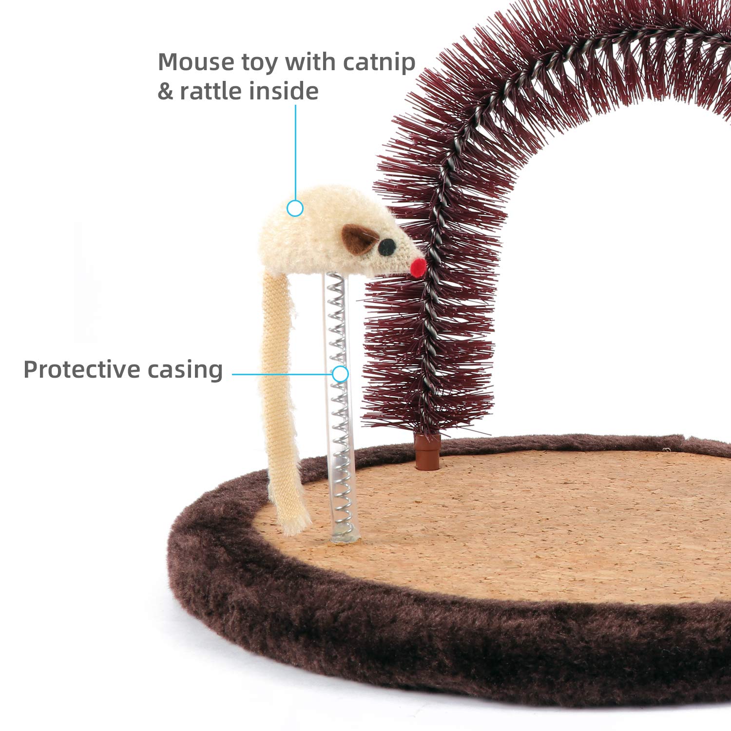 Juguete interactivo con ratón para entretener al gato