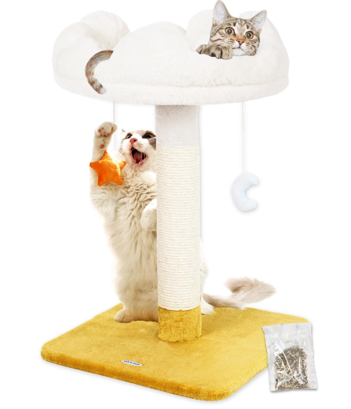 Happi N Pets poste arañar para gatos de 28 pulgadas con sisal resistente.