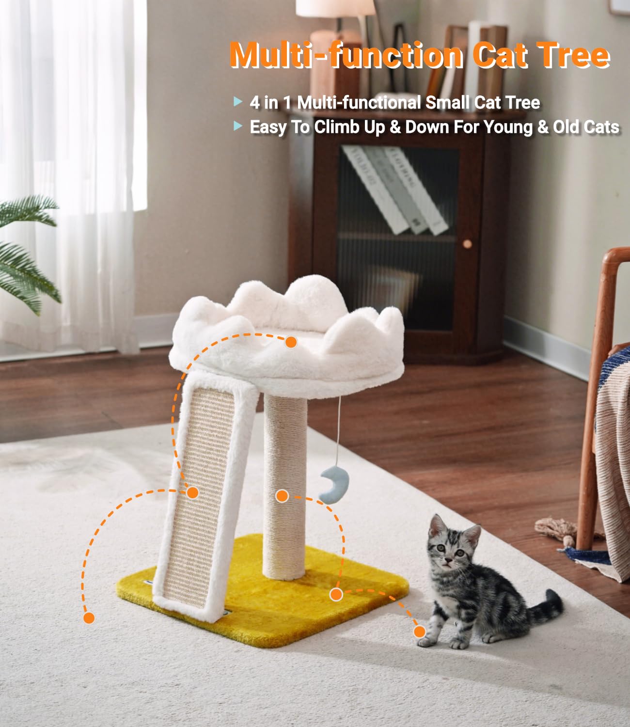 Happi N Pets rascador de sisal, perfecto para rascar y afilar uñas.